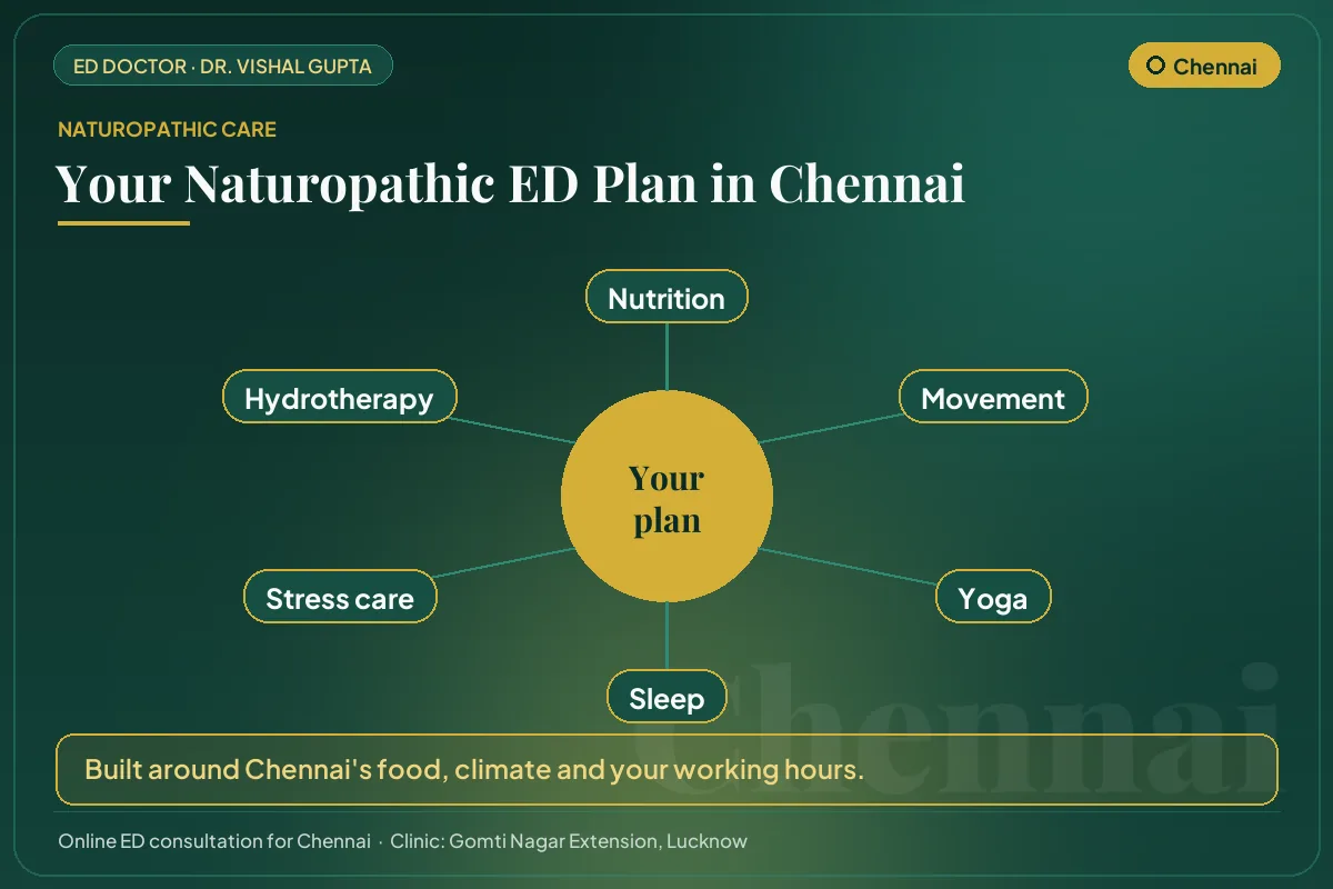 The six pillars of a naturopathic erectile dysfunction plan for men in Chennai
