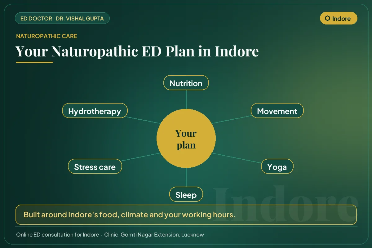 The six pillars of a naturopathic erectile dysfunction plan for men in Indore