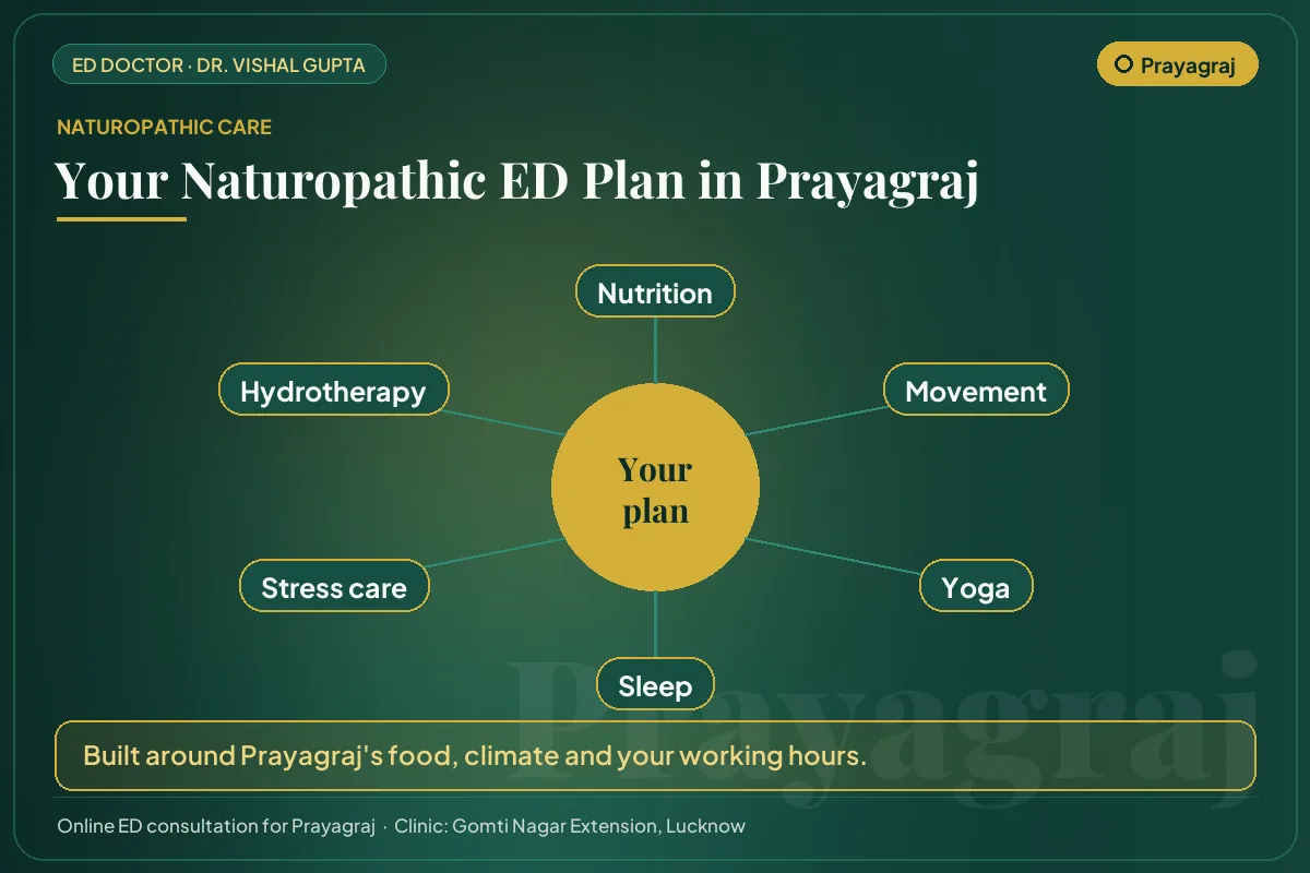 The six pillars of a naturopathic erectile dysfunction plan for men in Prayagraj